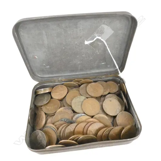 TIN WITH ASST PENNIES ETC