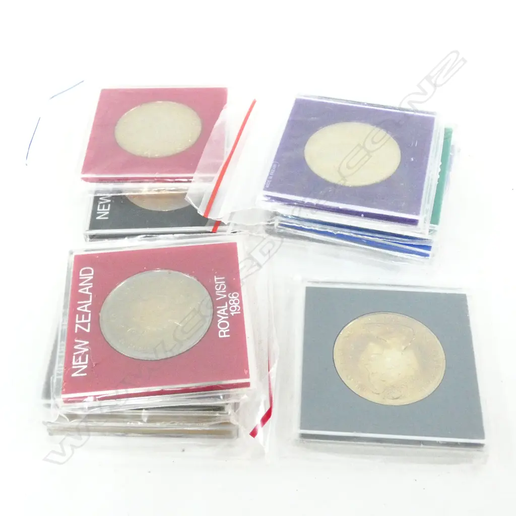 TEN NZ $1 COINS; 1978 - 1983 -  IN PRESENTATION BOXES. Image 1++