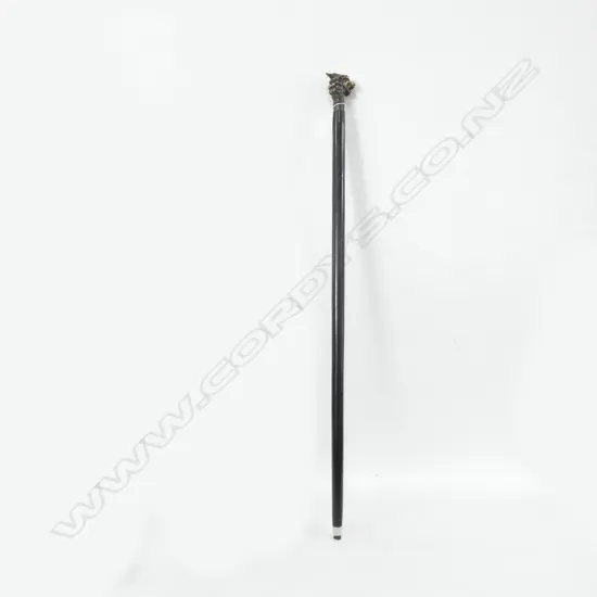 BRASS DRAGON HEAD WALKING STICK, L. 915MM