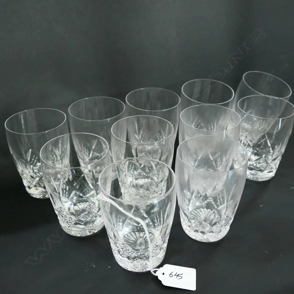 11 STUART CUT CRYSTAL TUMBLERS Image 1++