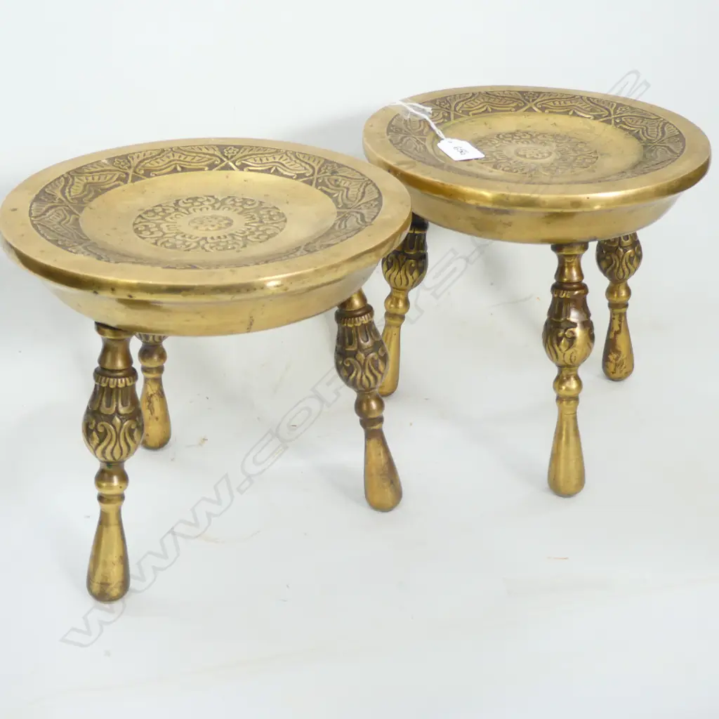 PR OF BRASS STOOLS D 240 MM Image 1++