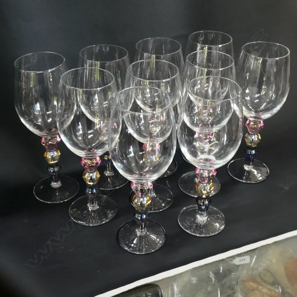 10 TALL WINE GLASSES Image 1++