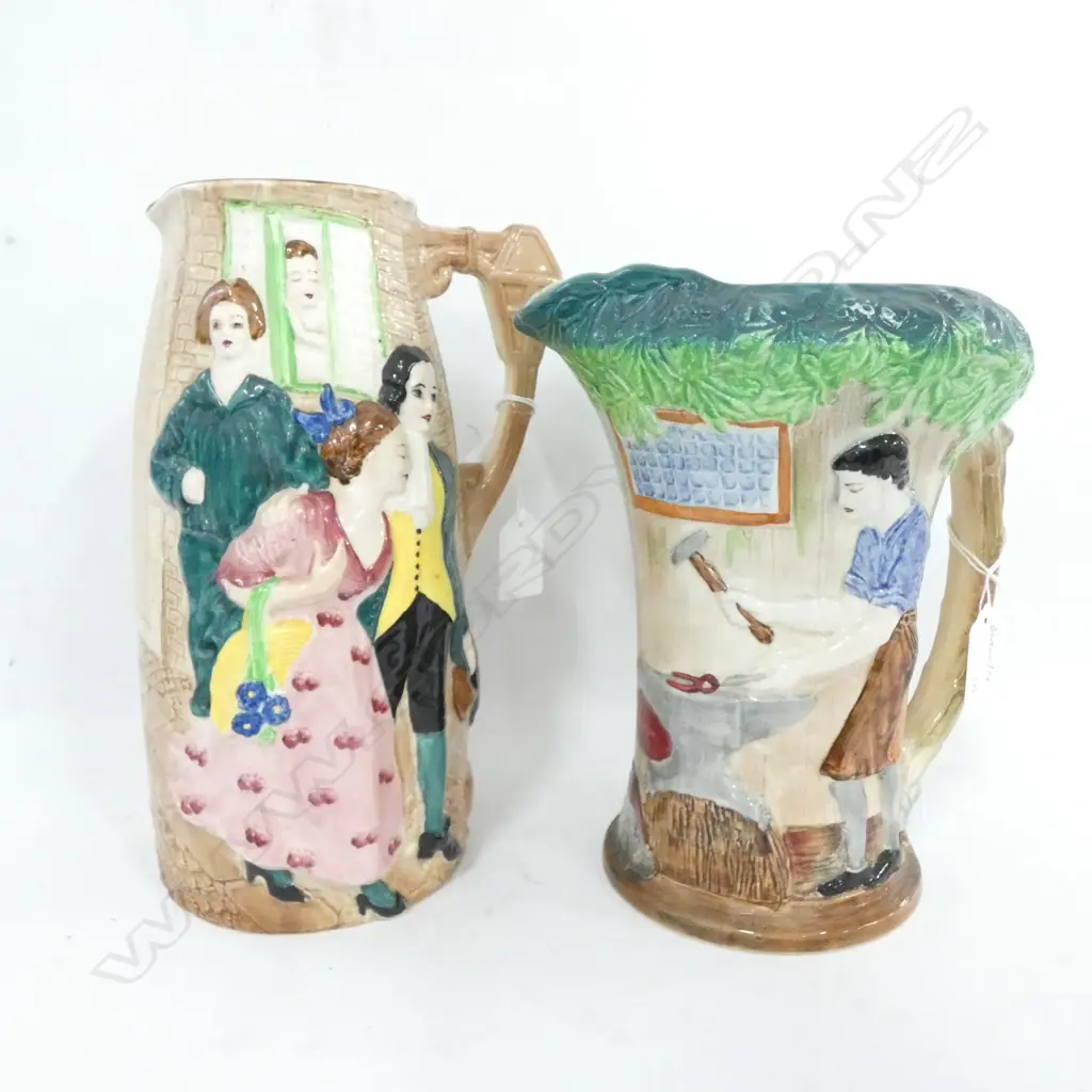 2 BURLEIGH WARE JUGS SALLY + BLACKSMITH H 250 MM Image 1++