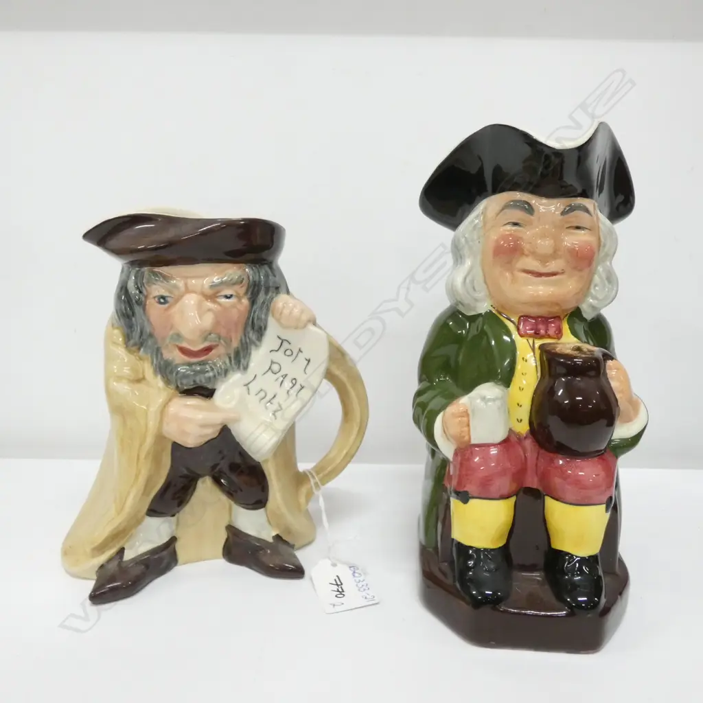 PR SYLVAC CHARACTER JUGS; SHYLOCK (H. 160MM) TOBY (H. 195MM) Image 1++