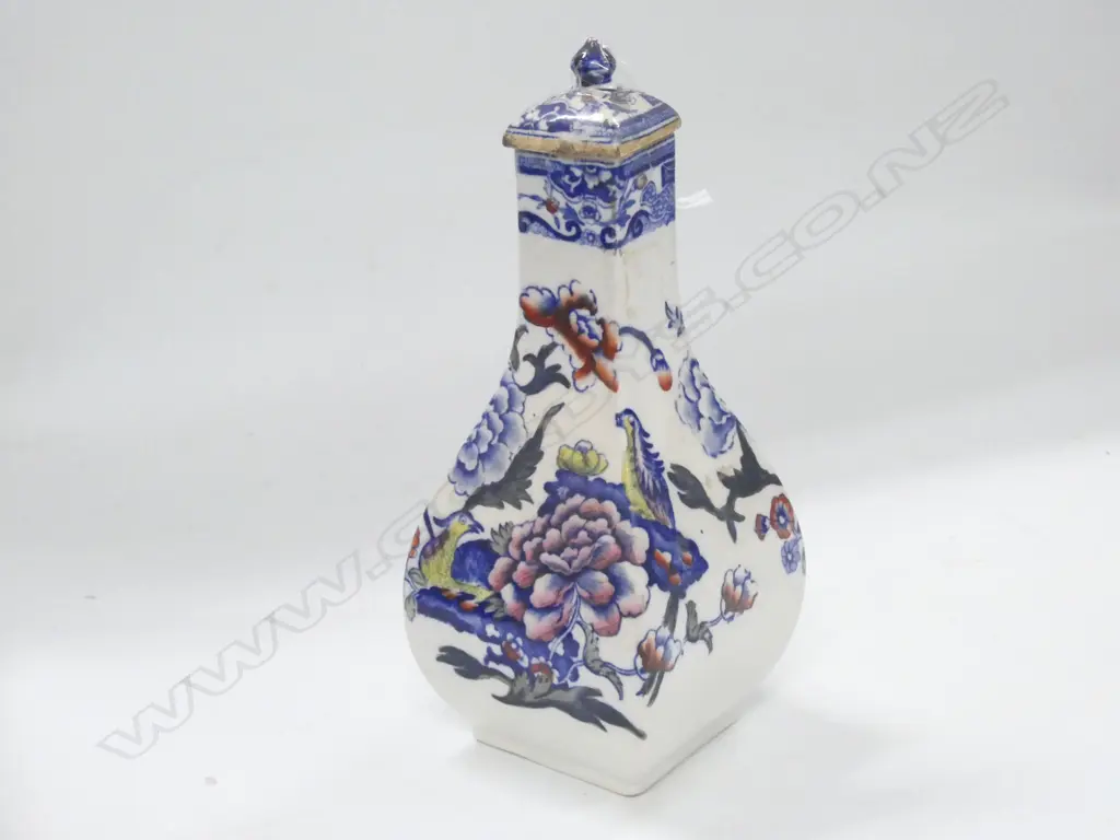 OLD MASONS IMARI DECANTER. H. 220MM  PATTERN NO 9799 Image 1++