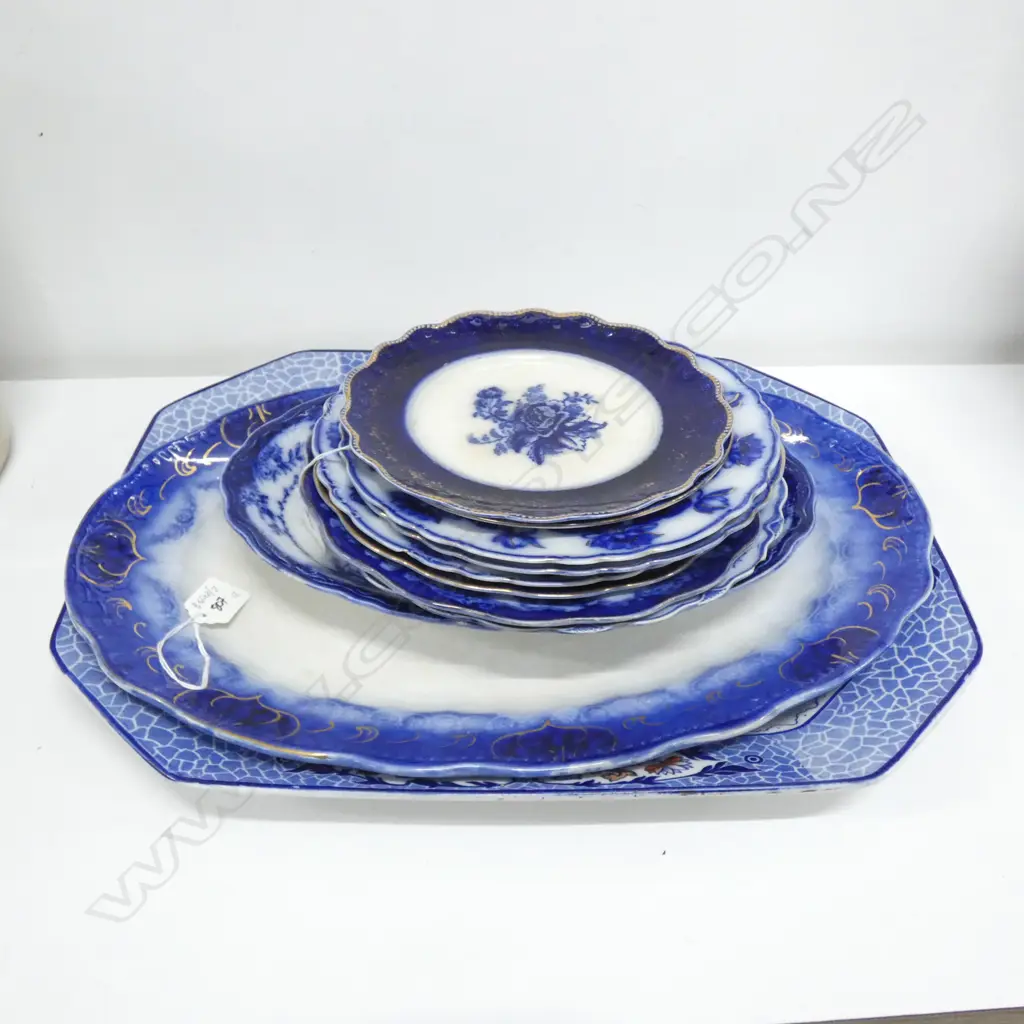 ASST VICT ASHETS FLOW BLUE PLATES ETC Image 1++