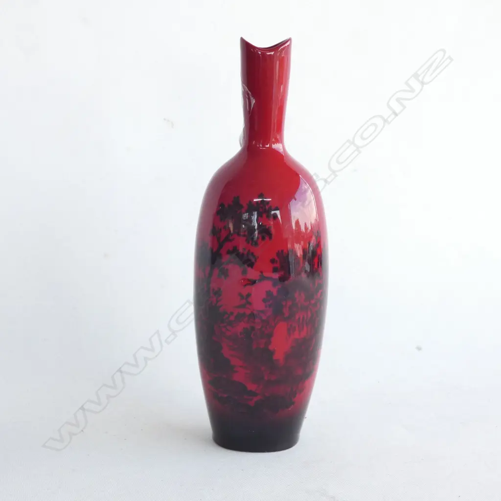 R/DOULTON FLAMBE BOTTLE VASE H 190 MM Image 1++