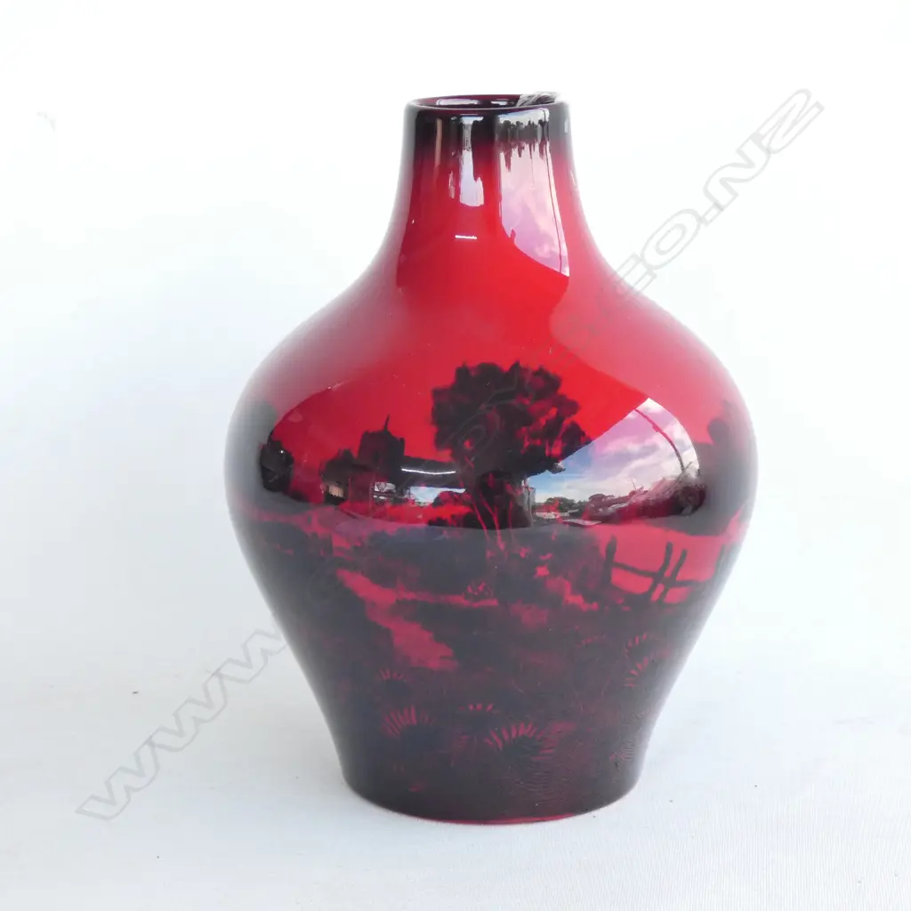 R/DOULTON FLAMBE SQUAT VASE H 170 MM Image 1++