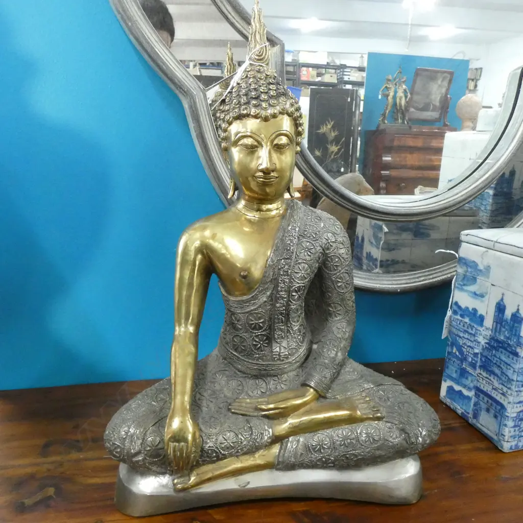 LG VINTAGE BRASS BUDDHA - H. 500MM Image 1++