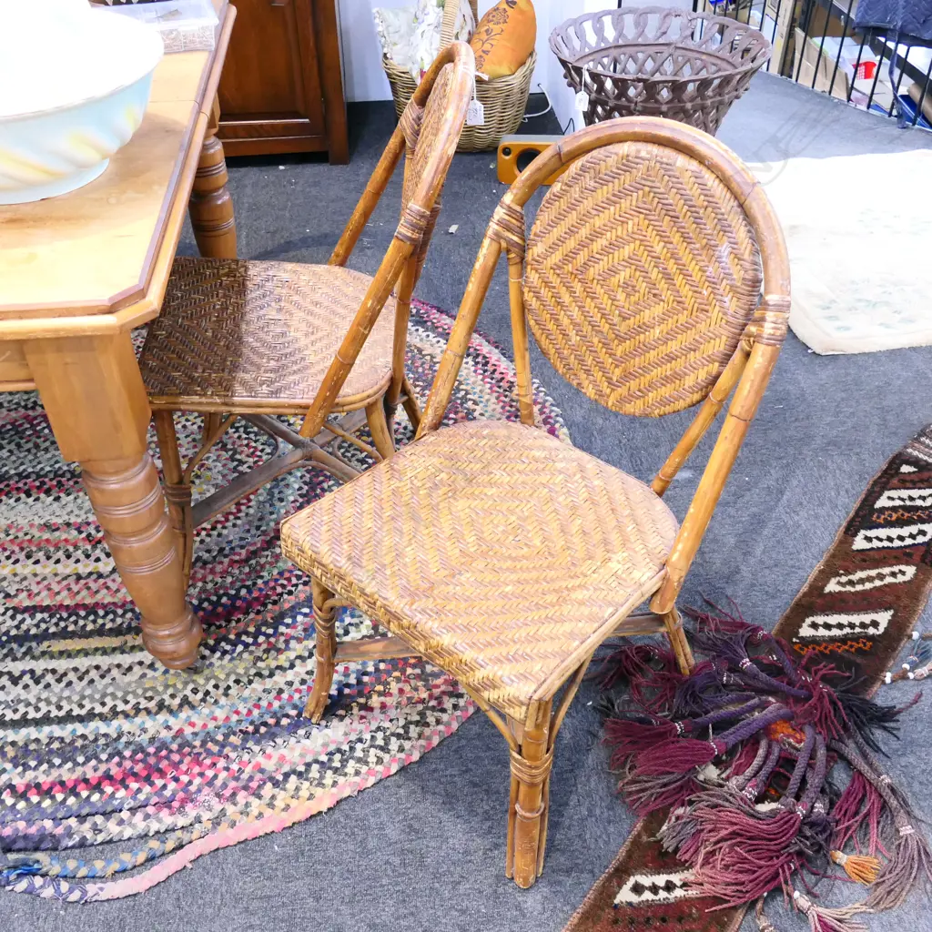5 CANE DINING CHAIRS  Image 1++