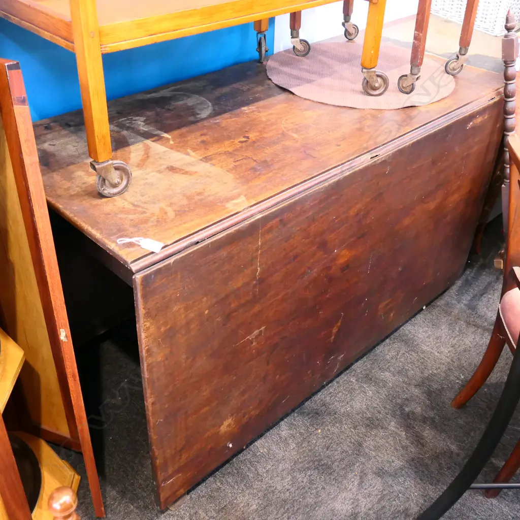 ANTIQUE MAHOGANY GATE LEG TABLE L. 1280MM Image 1++