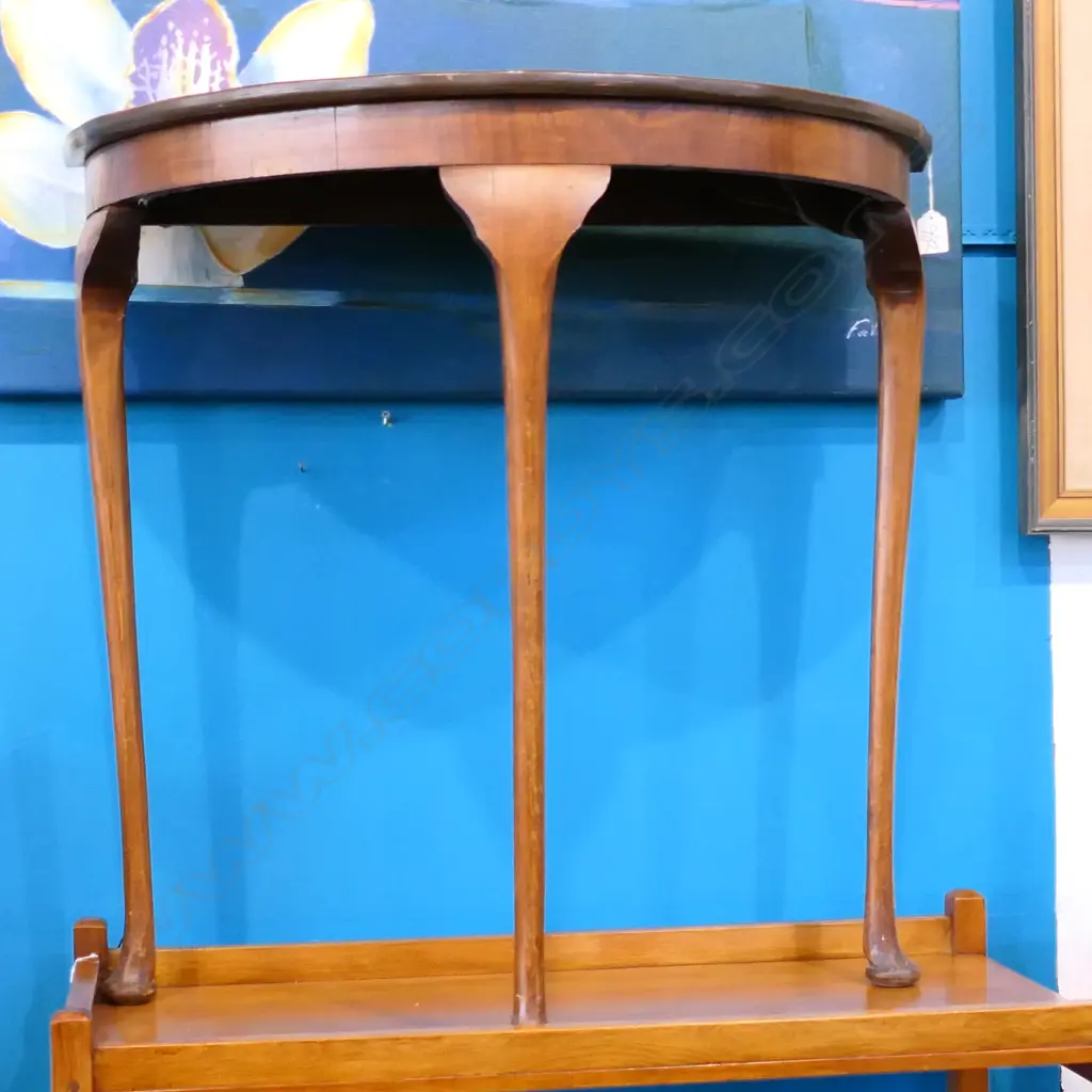 QUEEN ANNE STYLE DEMILUNE TABLE H. 725MM Image 1++