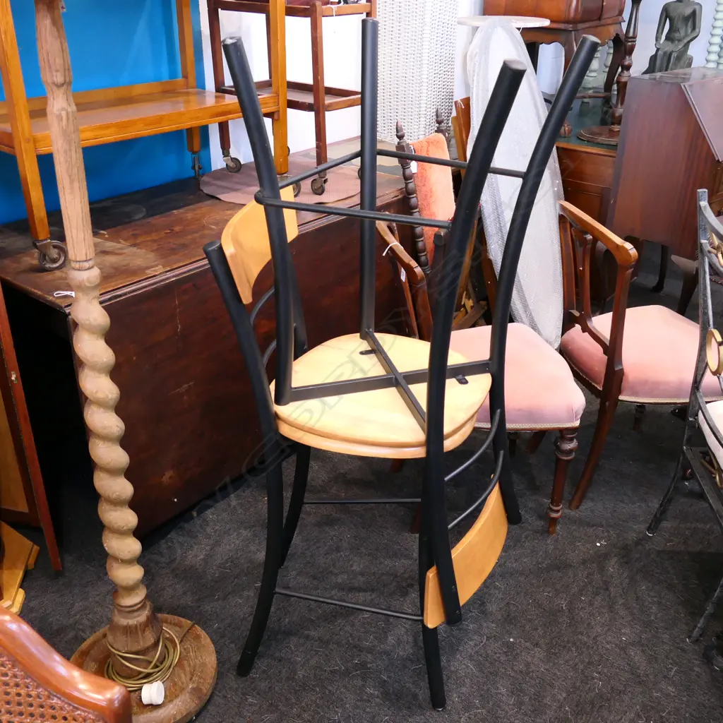 3 CONTEMPORARY BAR STOOLS H. 1M Image 1++