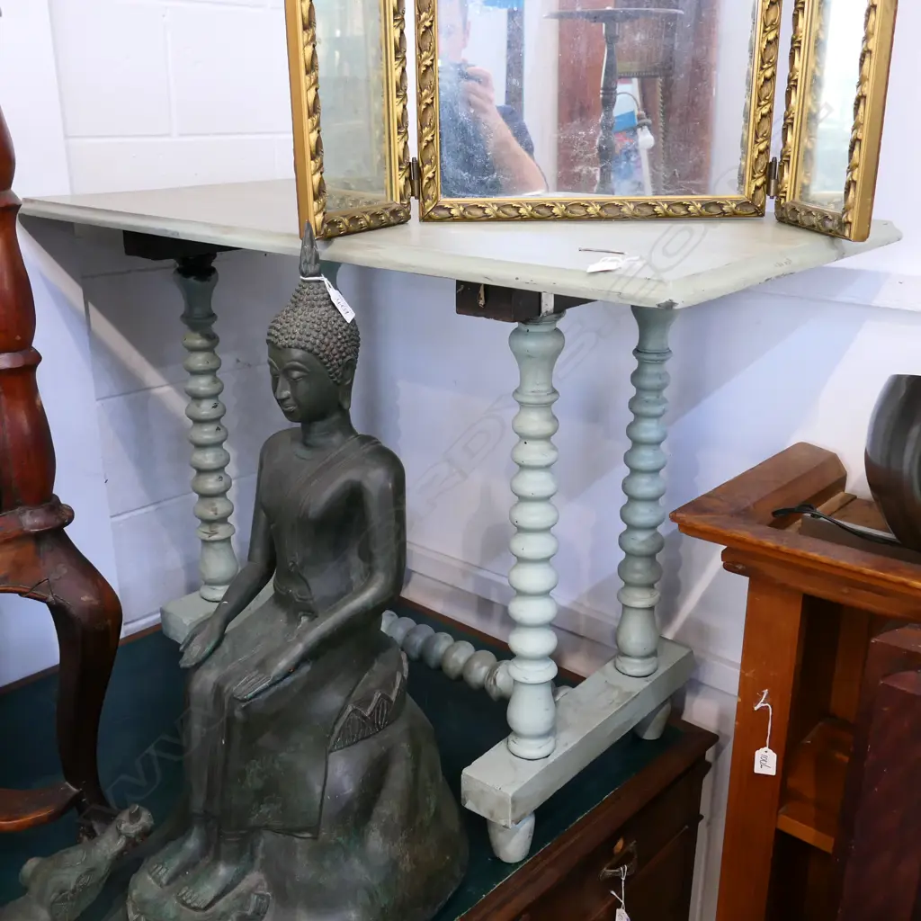 PAINTED COTTON REEL TABLE Image 1++