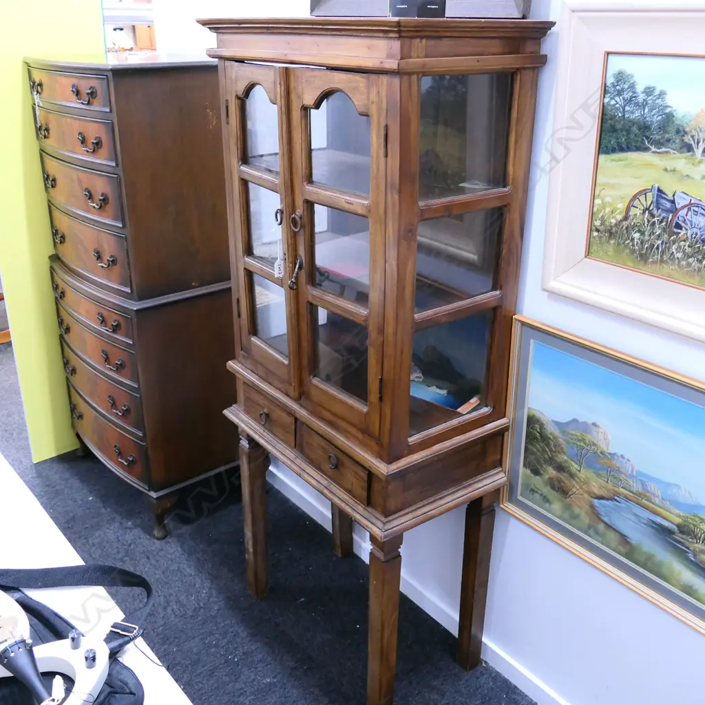 INDONESIAN GLAZED DISPLAY CABINET H 1500 MM Image 1++
