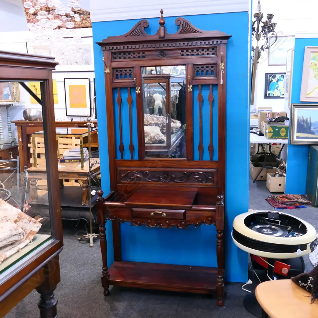 MAHOGANY HALL STAND H. 2200MM Image 1++