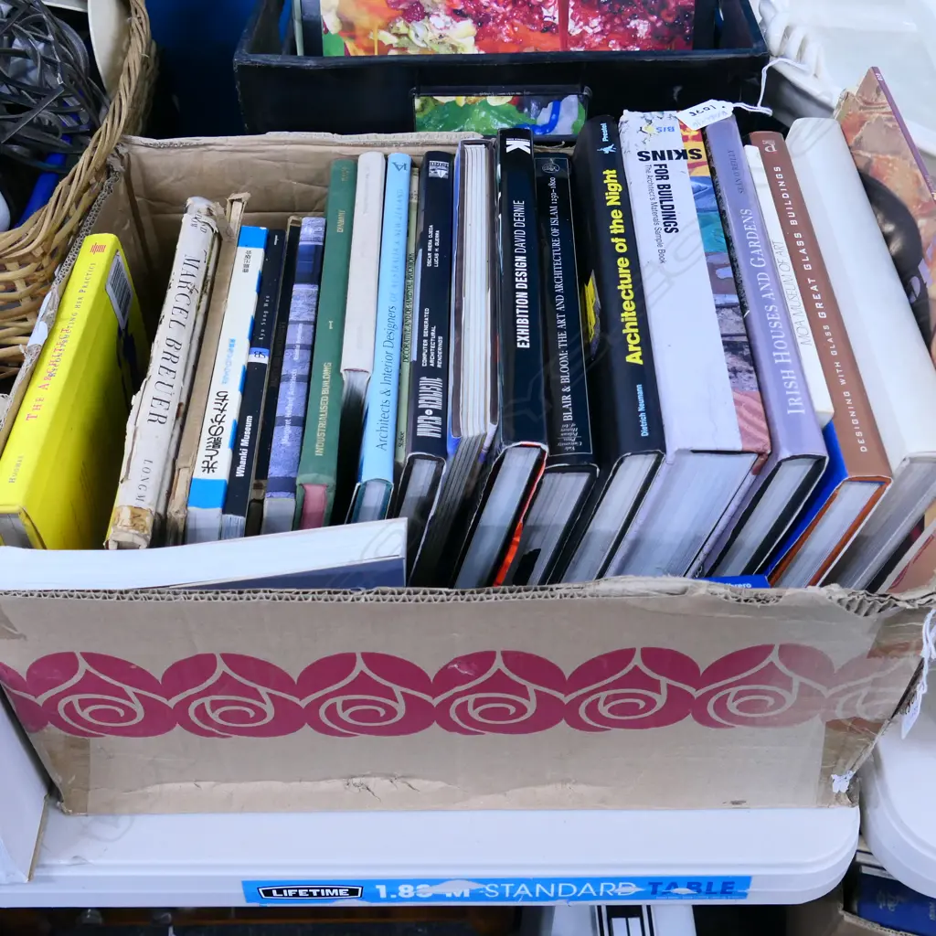 BOX LOT ASST. BOOKS ARCHITECTURE INTEREST  Image 1++