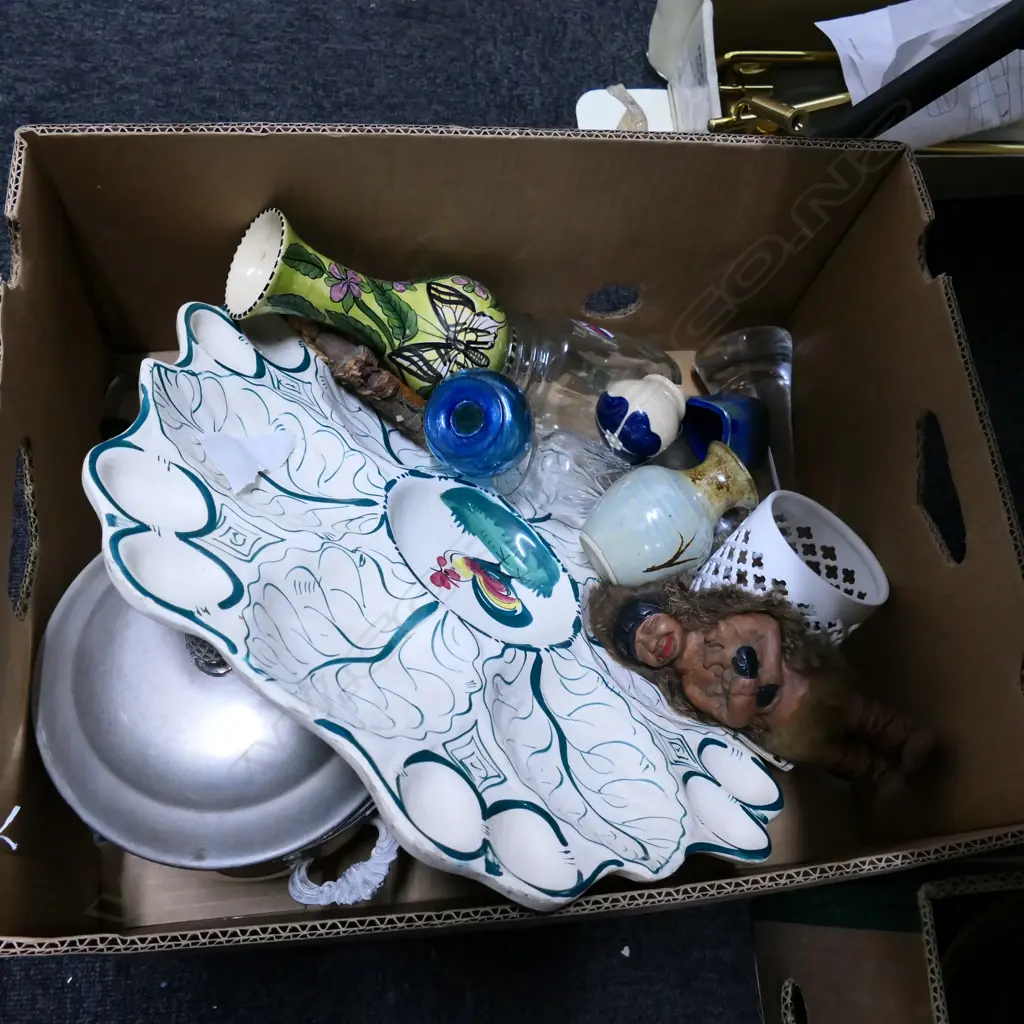 ASST LOT PLATTER /ICE BUCKET/CRYSTAL/VASES ETC Image 1++