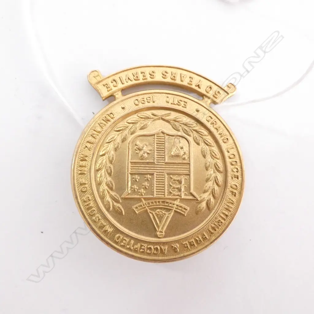 ANTIQUE 9CT GOLD LODGE MEDAL 1910 14.95gm Image 1++