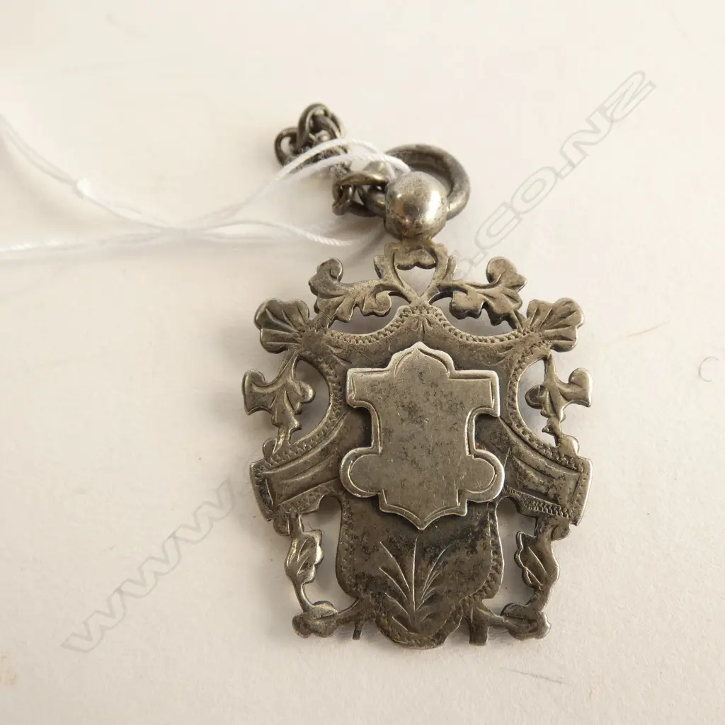 SILVER FOB MEDAL BIRMINGHAM 1897 Image 1++