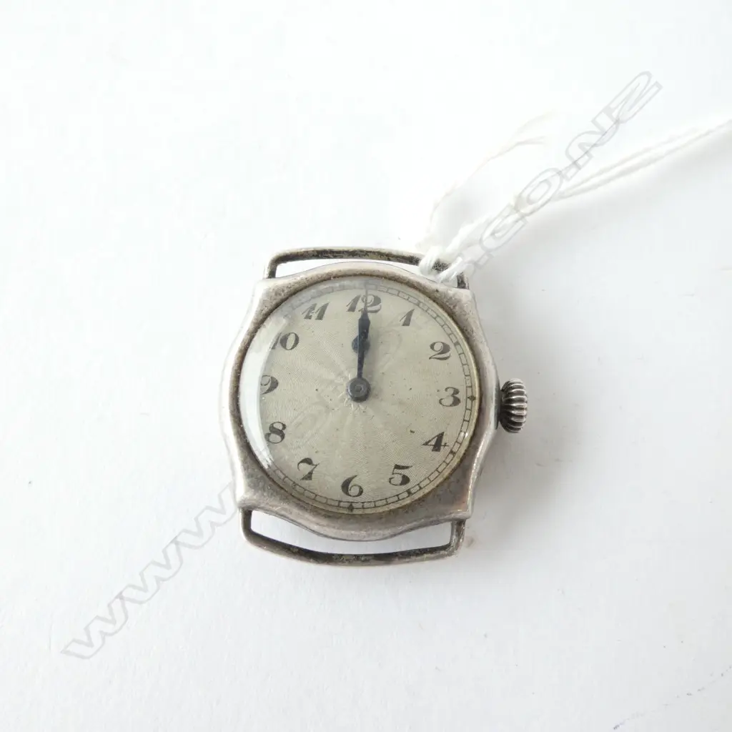 Ladies 1930's Sterling silver watch, needs service and strap Image 1++