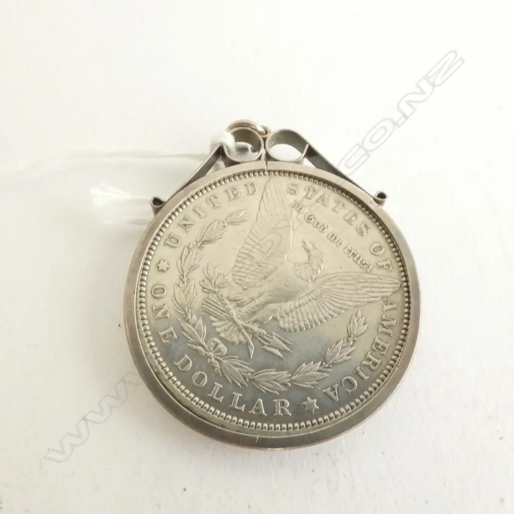 USA SILVER DOLLAR PENDANT. 1889 Image 1++