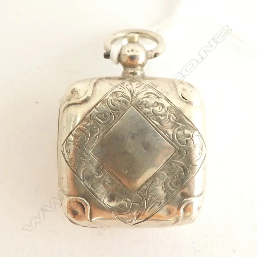 SOVEREIGN CASE, STERLING SILVER, UNUSUAL SQUARE SHAPE, BIRM 1914 Image 1++