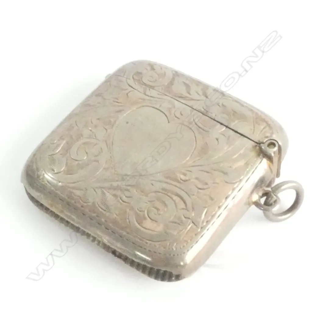 VESTA BOX, STERLING SILVER, BIRMINGHAM 1919 Image 1++