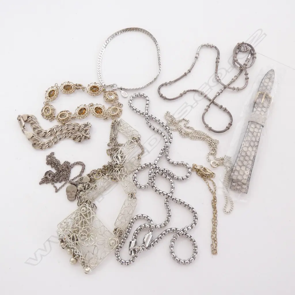 SM BAG ASST CHAINS, BRACELETS, PENDANT & LEATHER WATCH STRAP Image 1++