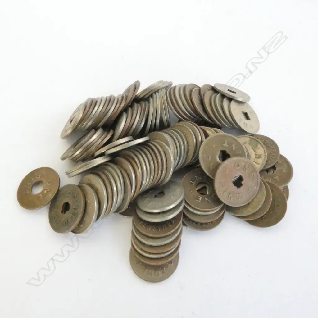 NZ MILK TOKENS C1960'S SOME DUPLICATES APPROX.122 Image 1++