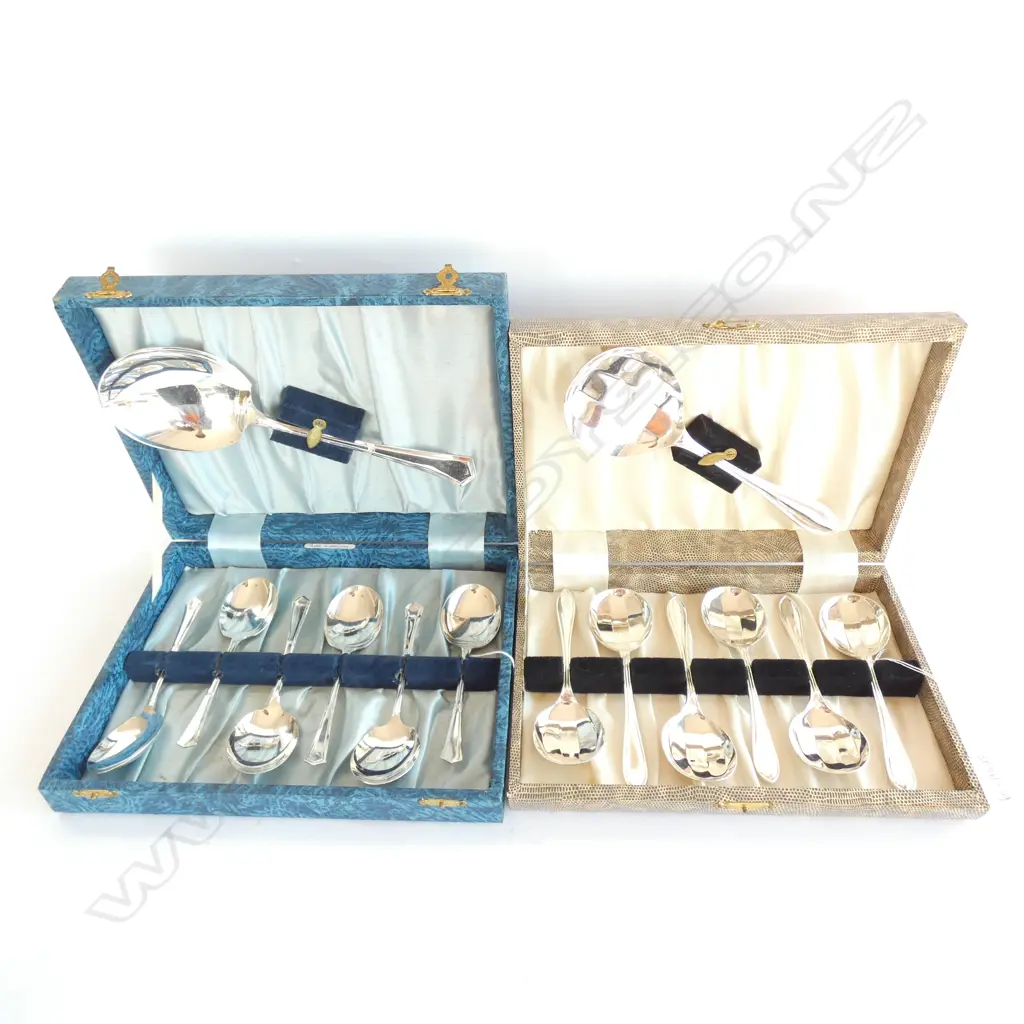 2 CASED DESSERT SETS EPNS Image 1++
