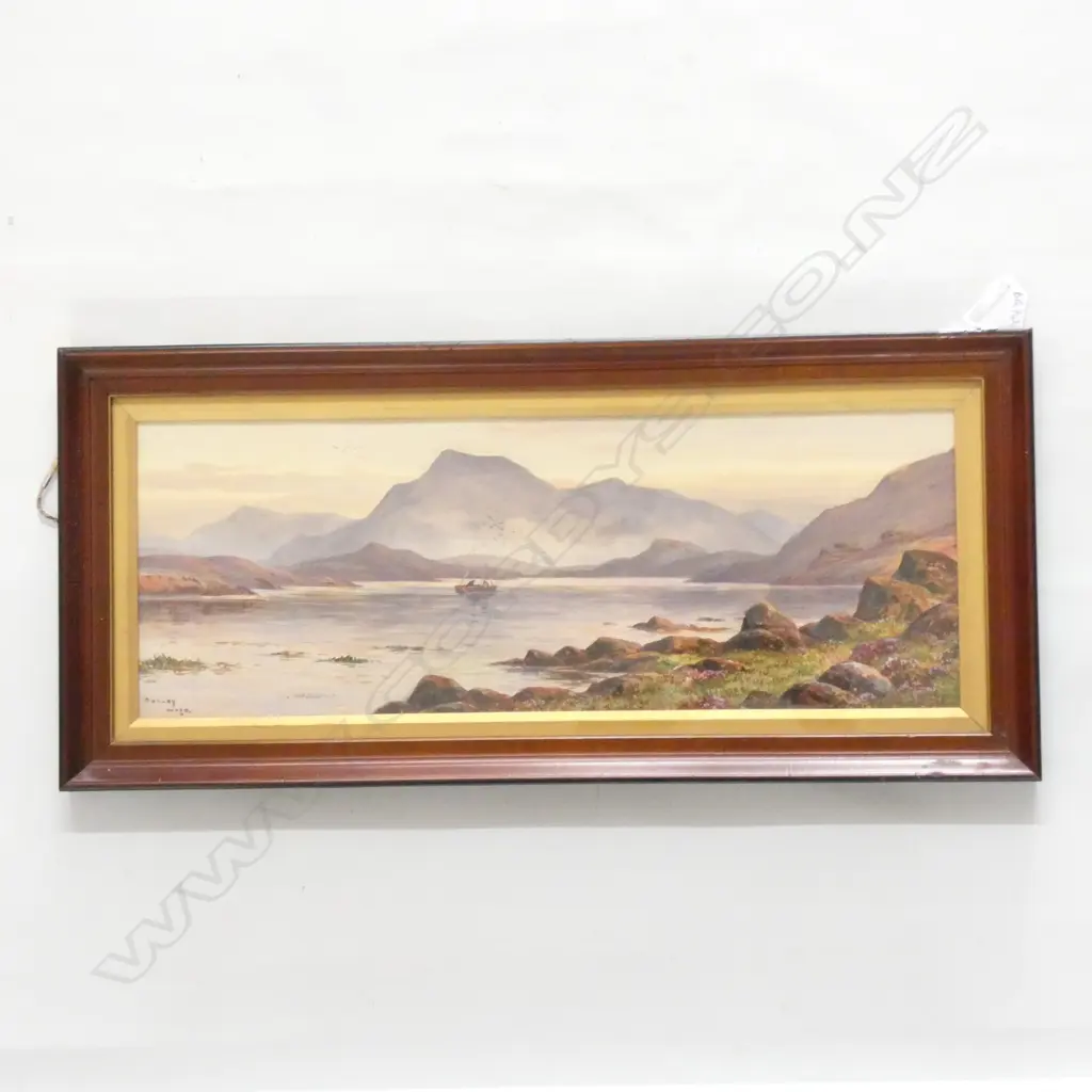 DUDLEY WARD SUNSET LANDSCAPE W/C 170 X 475MM Image 1++