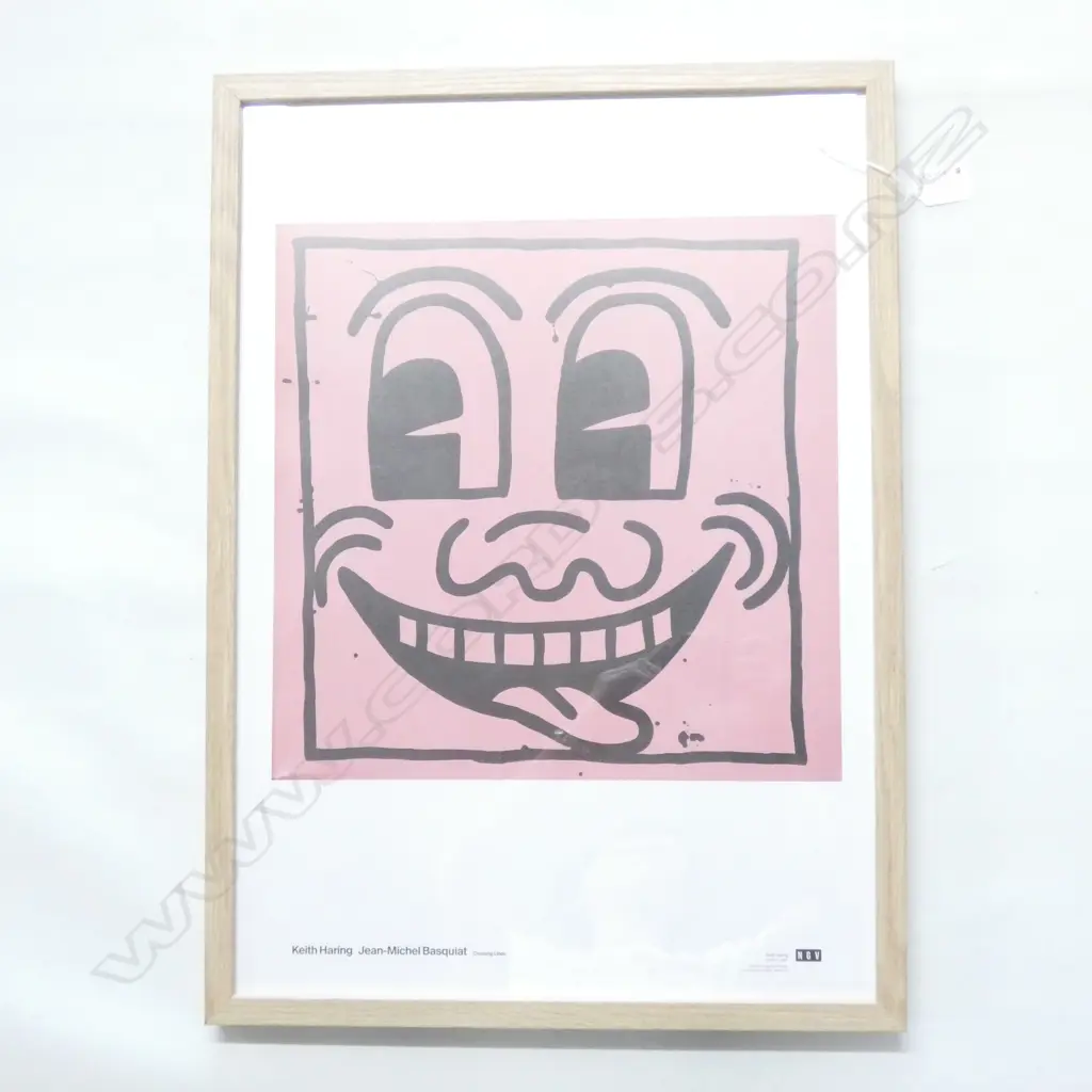 KEITH HARING - FRAMED MODERN POSTER PRINT - OVERALL MEASURES 615 X 450MM Image 1++