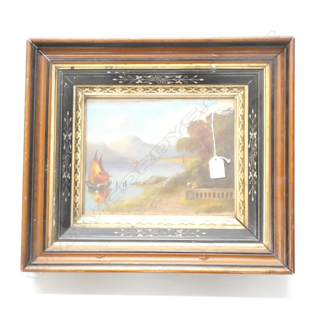 ANTIQUE OIL SIGNED J.H.LEWIS L.430mm Image 1++