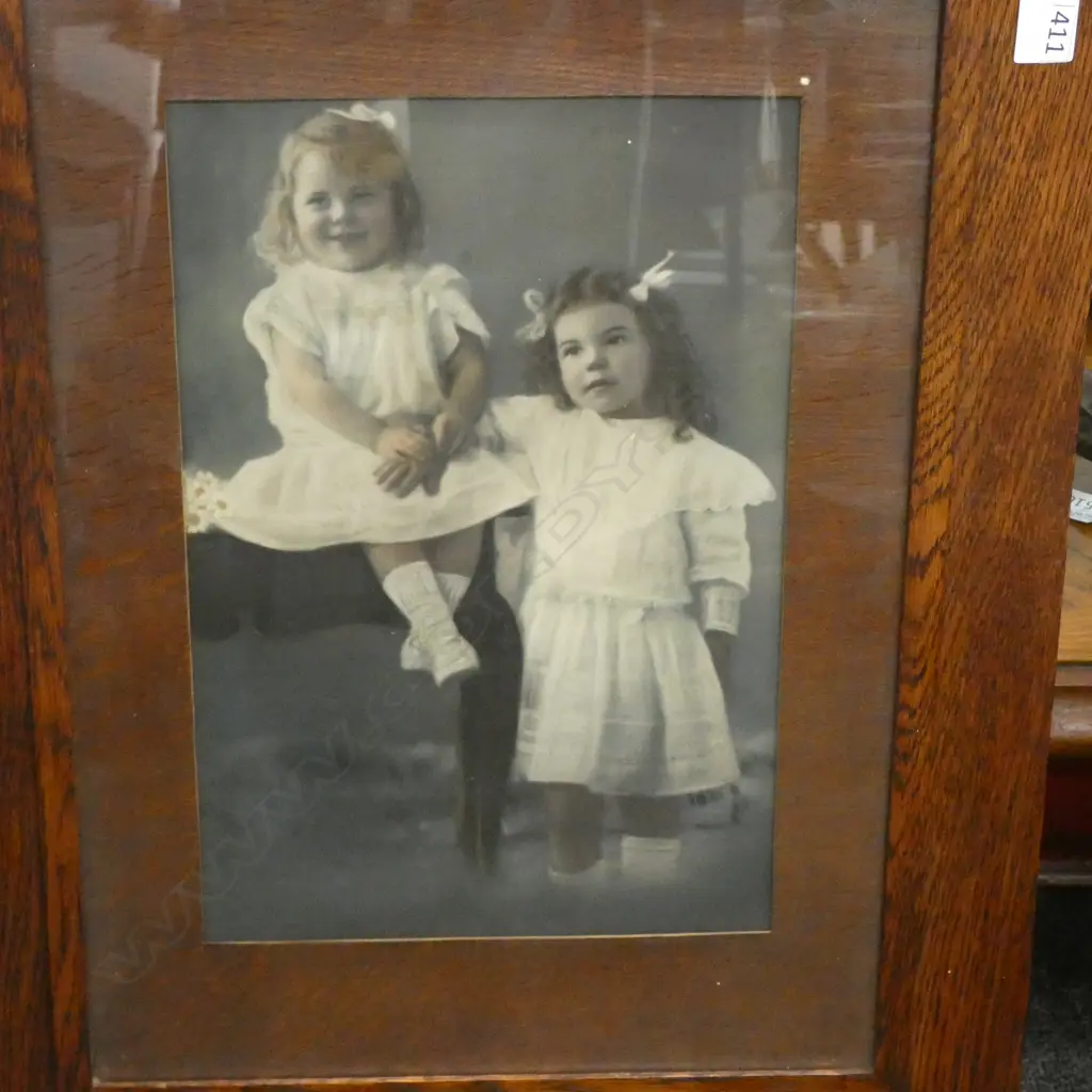 C. 1910 PHOTO IN OAK FRAME 380 X 250MM Image 1++