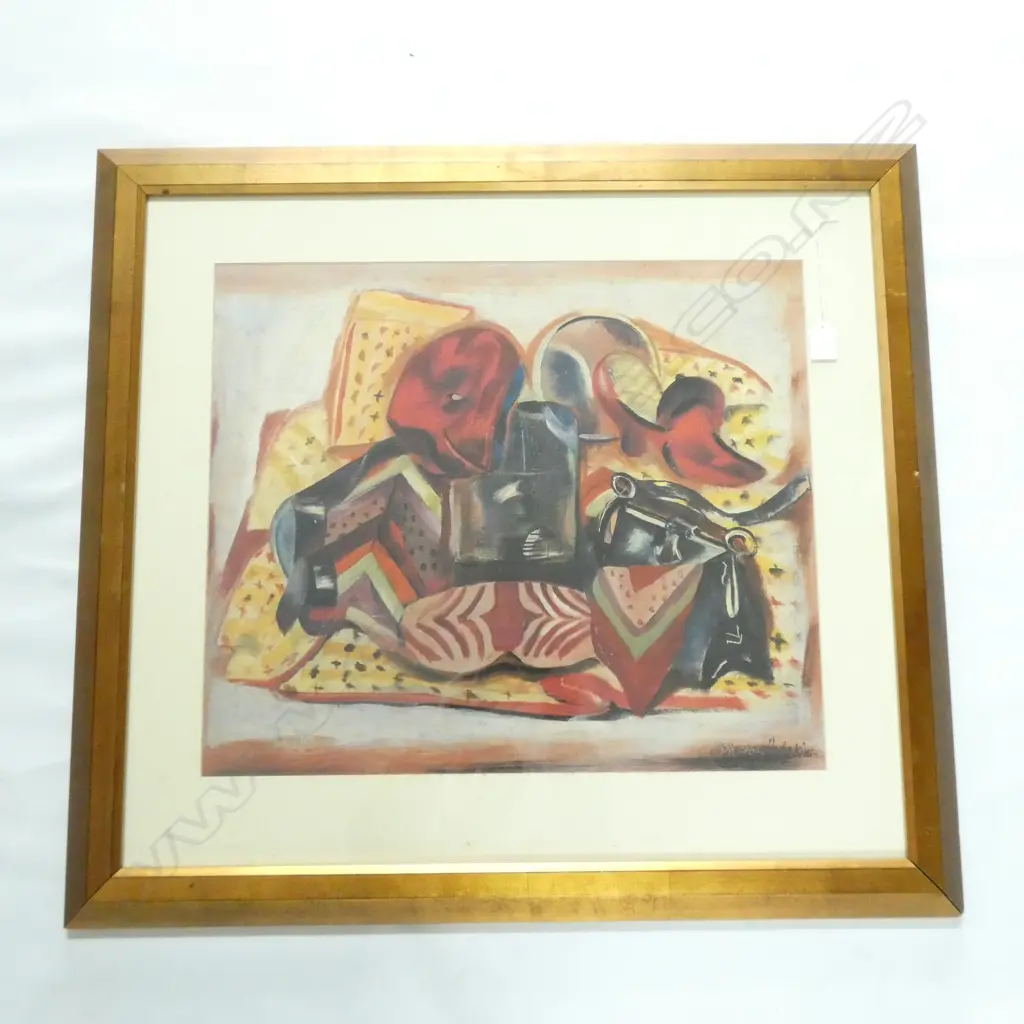 FRANCES HODGKINS 'STILL LIFE SELF PORTRAIT' GILT FRAMED REPRODUCTION. Image 1++