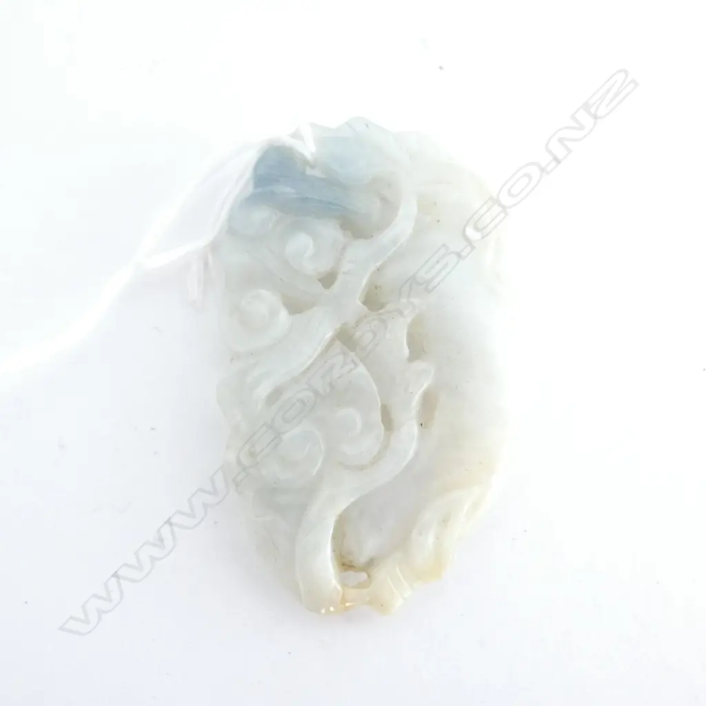 ORIENTAL JADE HANDLING PIECE 55 X 35MM Image 1++