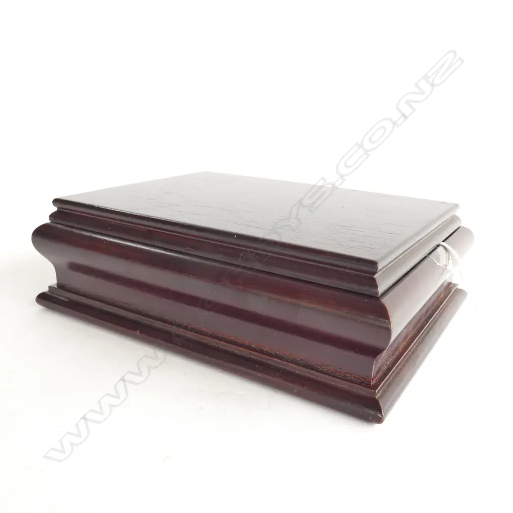 ROSEWOOD LIDDED BOX RECTANGULAR L.160mm GOOD POLISH Image 1++