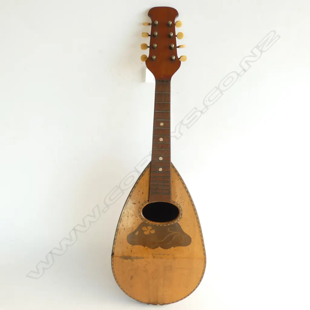 OLD JAPANESE BOWL BACK MANDOLIN. NO STRINGS L. 610MM Image 1++