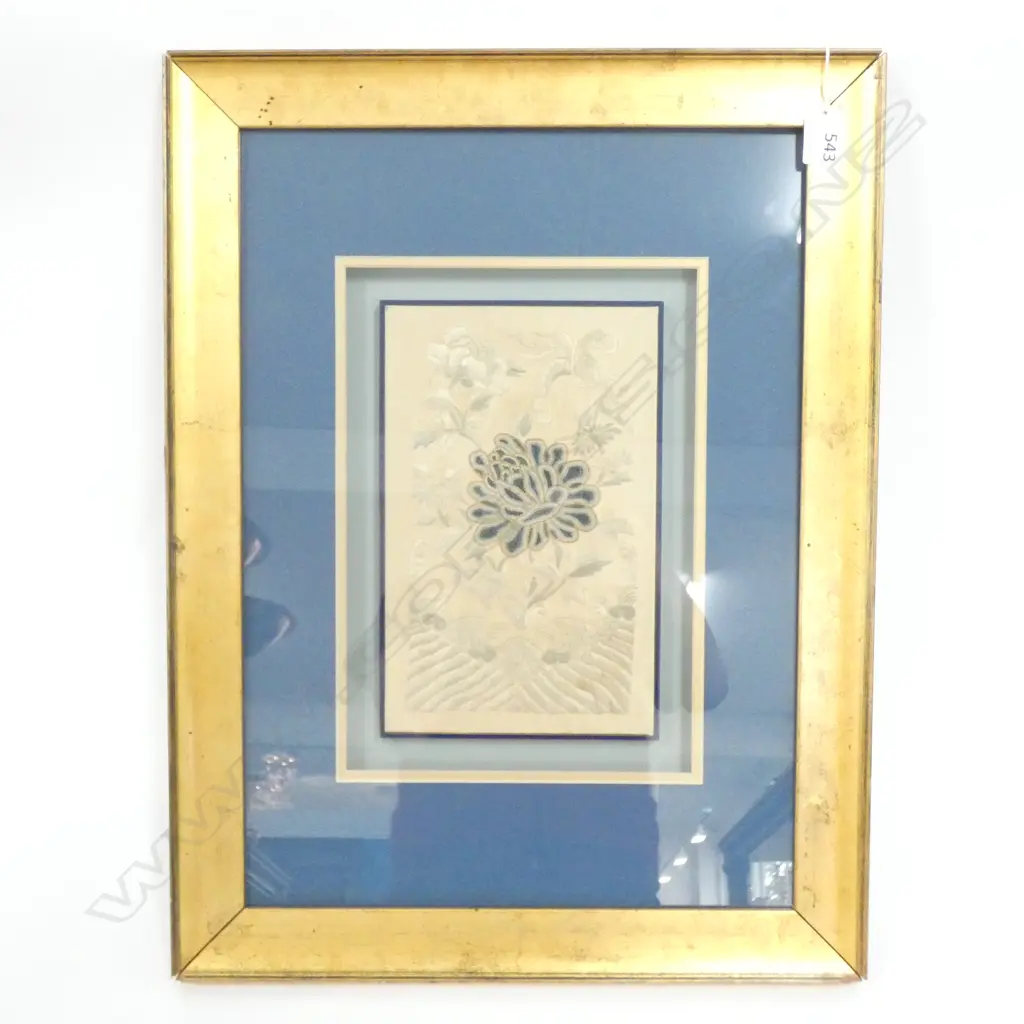 FRAMED CHINESE EMBROIDERY 275 X 175MM Image 1++