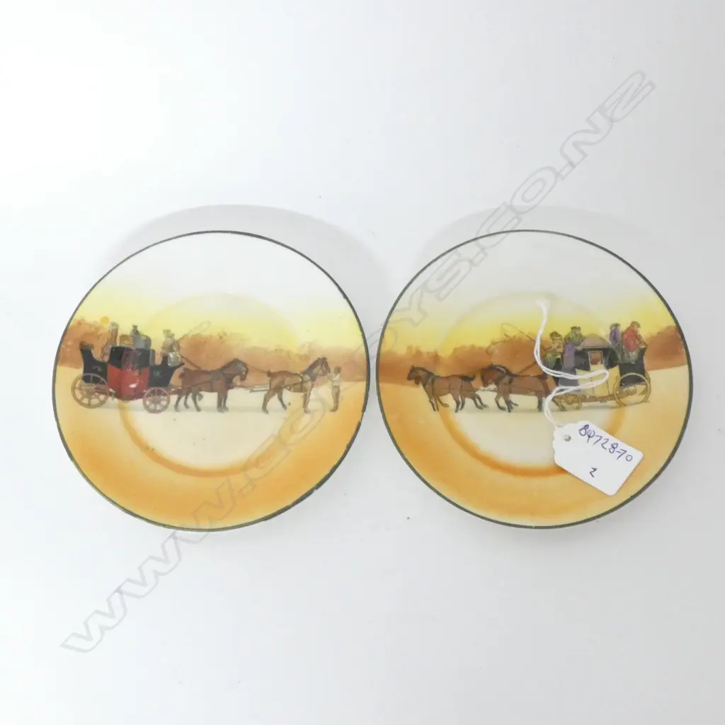 2 ROYAL DOULTON SMALL DISHES COACHING  Image 1++