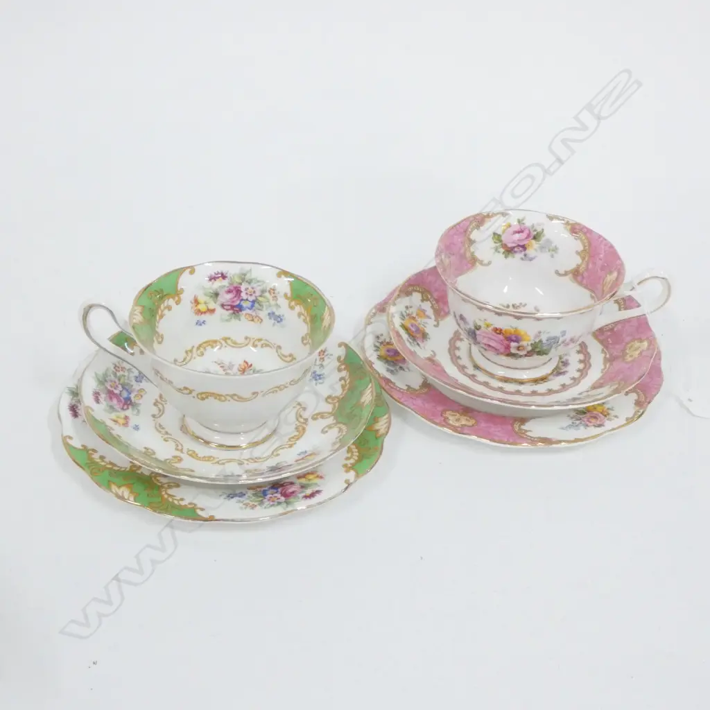 2 ROYAL ALBERT TRIOS  Image 1++