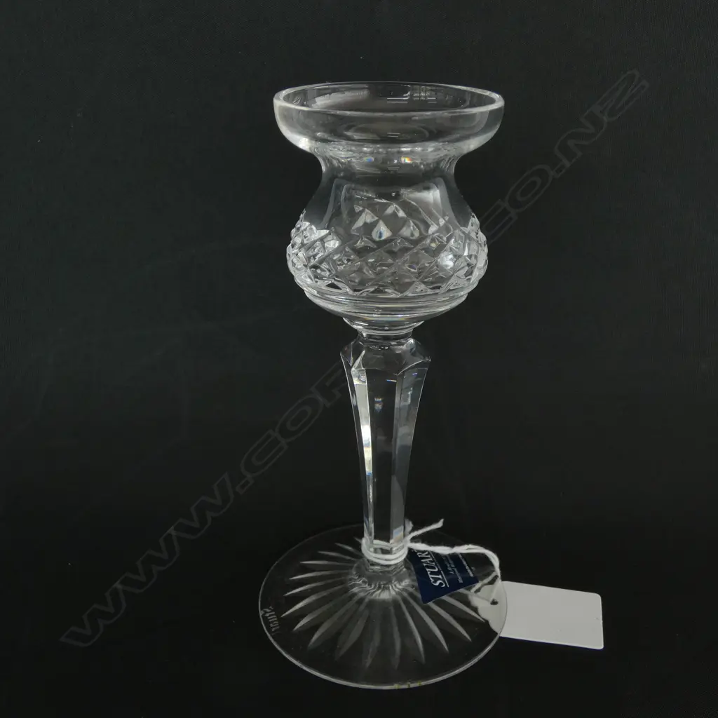 STUART CRYSTAL CANDLESTICK H.140mm Image 1++
