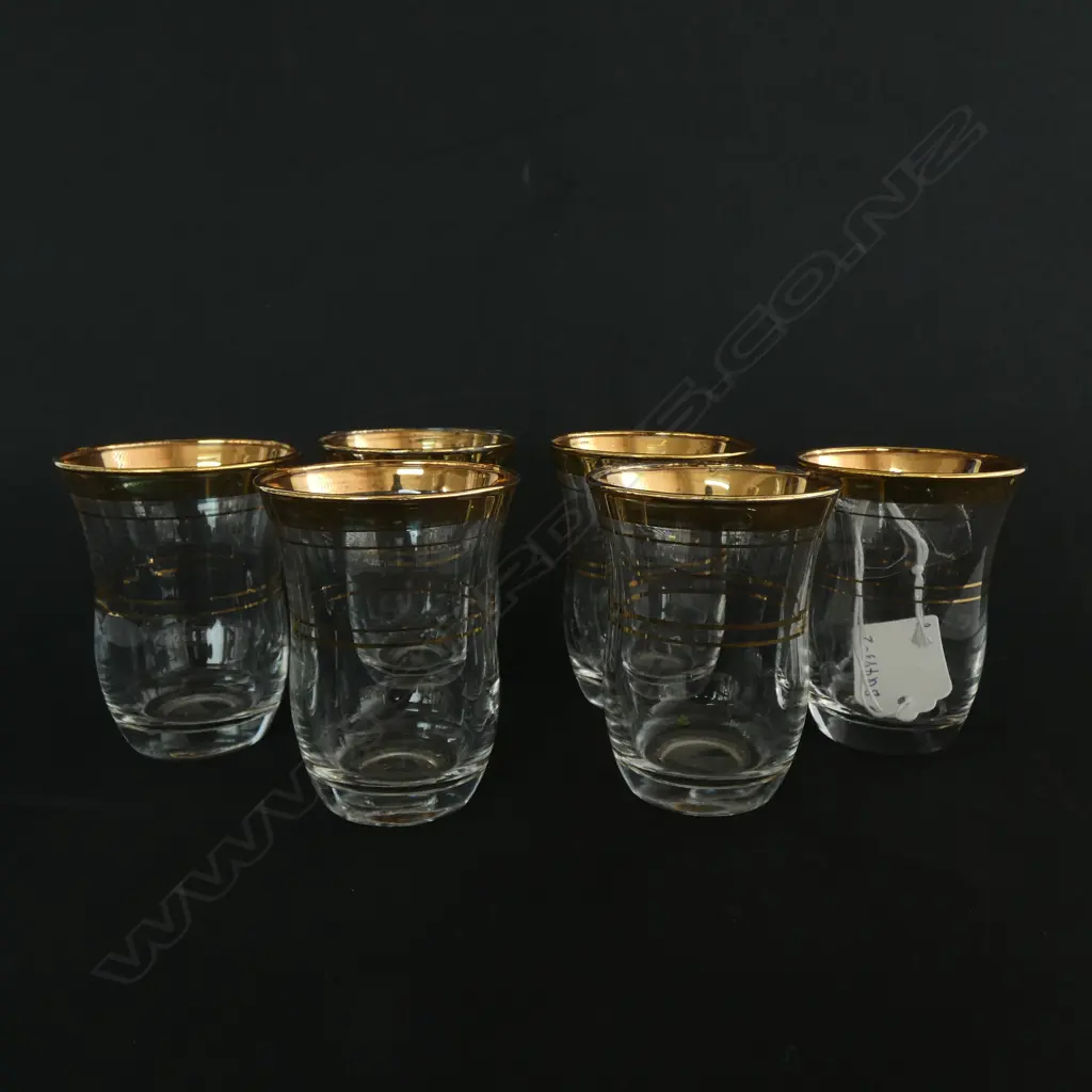 6 TURKISH TEA CUPS GLASS  Image 1++