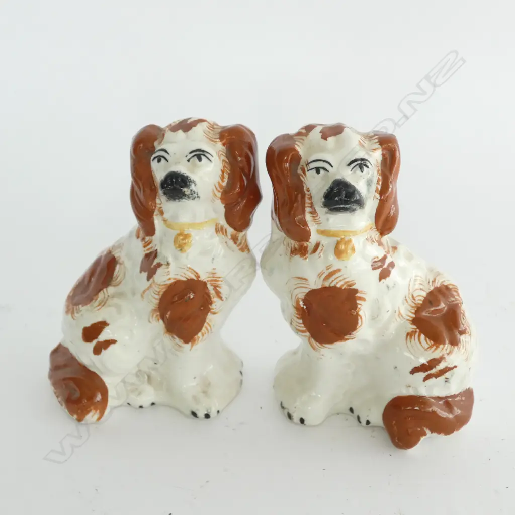 2 SMALL STAFFORDSHIRE DOGS HEIGHT 115MM Image 1++
