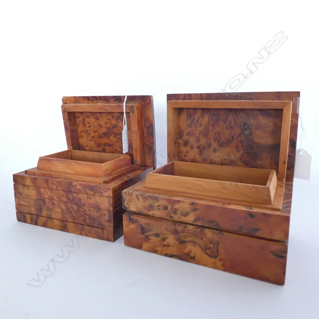 2 BURR PUZZLE BOXES L. 160MM Image 1++
