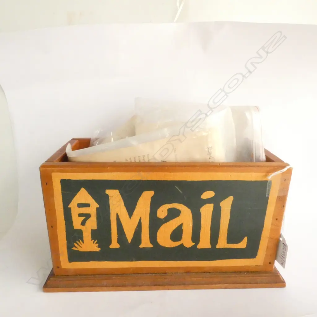 VICTORIAN POSTCARDS ETC IN WOODEN BOX Image 1++