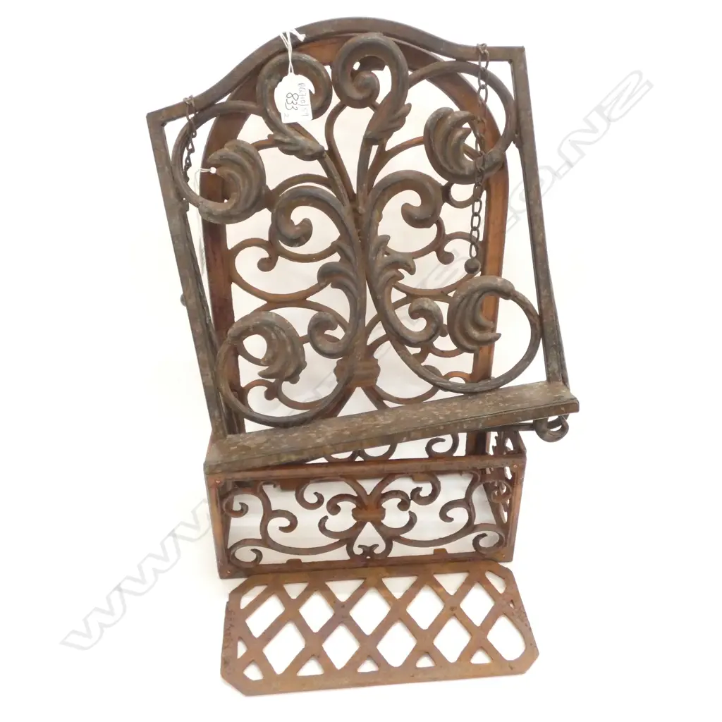 METAL BOOK HOLDER + CAST IRON PLANTER H. 445MM Image 1++