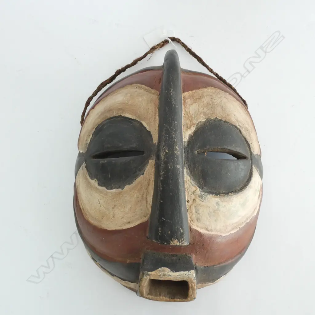 CARVED WOODEN TRIBAL MASK H. 345MM Image 1++