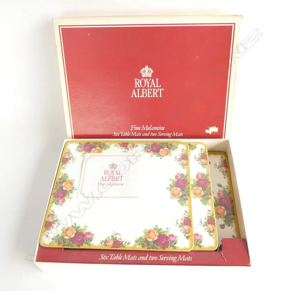 ROYAL ALBERT OLD COUNTRY ROSES MELAMINE 6 TABLE MATS & 2 SERVING MATS Image 1++